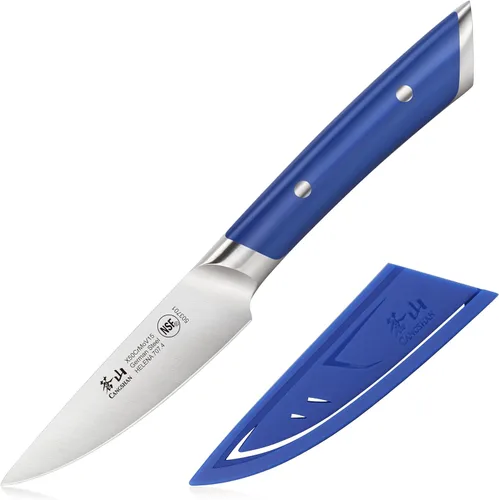 Miniatura 11 de Cangshan HELENA Serie Alemán Acero Forjado 3.5" Cuchillo de Pelar con Funda (Gris)