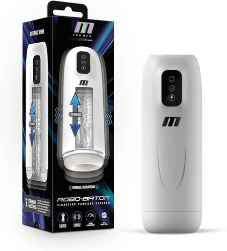 Blush M - Masturbador masculino automático de 10 pulgadas para hombre, 7 modos de vibración, rotación de 360°, Turbo Climax Boost, cámara de coño