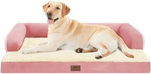 Miniatura 113 de Cama ortopédica impermeable para perros pequeños, cama para perros de tamaño mediano, cómoda cama para mascotas y gatos con lados, funda extraíble