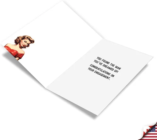 Miniatura 2 de NobleWorks Every Girl's Dream C10842ENG Divertida tarjeta de felicitación de compromiso (futura novia) con sobre de 5 x 7 pulgadas (1 tarjeta)