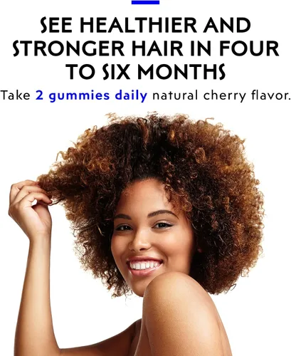 Miniatura 5 de Elon Gomitas de biotina para el crecimiento del cabello – 60 unidades de biotina 5000 mcg por porción para cabello, piel y uñas – Vitamina A, ácido