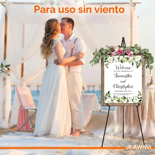 Miniatura 6 de JEAWIWI 8 Soportes de Caballete Negros para Soporte de Letrero de Boda, Soportes Portátiles de Imágenes de 66 Pulgadas para Exhibición, Caballete