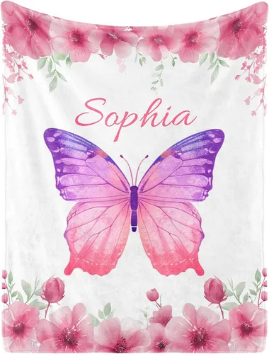 Miniatura 11 de Manta de bebé personalizada con nombre, manta de nombre personalizado para niños, mantas de franela suave en Pascua, regalos personalizados de bebé