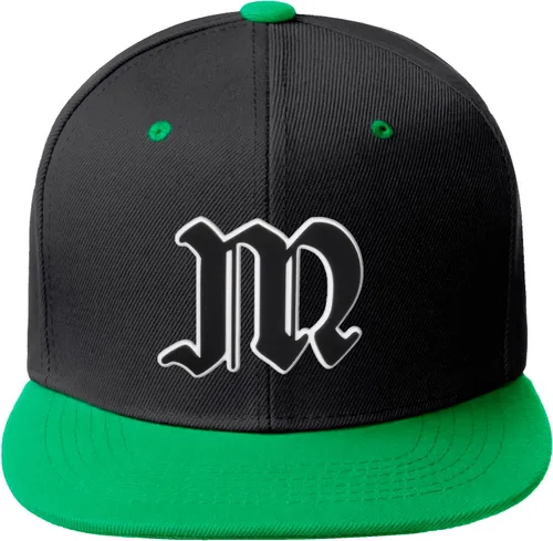 Miniatura 1283 de Daxton Gorra clásica con visera de billete plano con letras del alfabeto inglés antiguo de la A a la Z