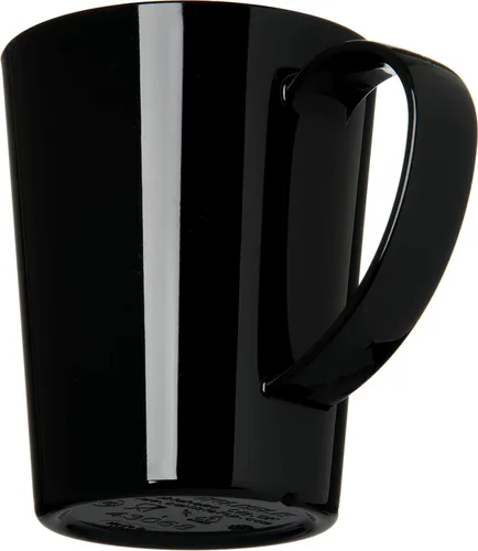 Carlisle FoodService Products Taza Taza de Café de Plástico con Asa Grande para Bufés, Hogar y Restaurante, Tritan, 12 Onzas, Negro, (Paquete de 12)
