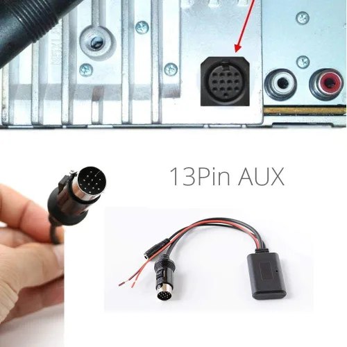 Miniatura 2 de Módulo receptor Bluetooth de coche para Kenwood CA-C2AX KCA-iP500 CA-C1AX 13Pin Radio estéreo adaptador de cable auxiliar entrada de audio