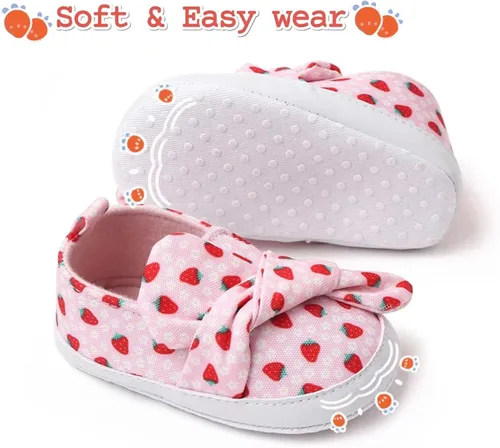 Miniatura 9 de Baby Girls Shoes Infant Shoes, 1 Year Old Birthday Walking Shoe for 0-12 Months, Easy Wear Non Slip Lightweight Baby Indoor Outdoor Sneakers