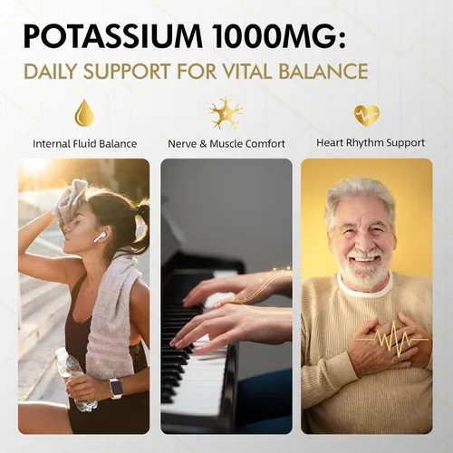 Miniatura 4 de Cloruro de potasio de alta potencia de 1000 mg por porción Suplemento de potasio – Apoya el equilibrio electrolítico, la salud cardíaca, muscular