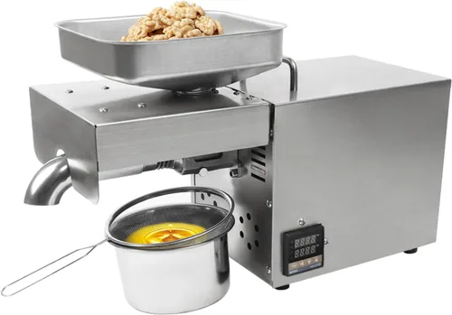 Máquina automática de prensa de aceite de 1500 W Control de temperatura de acero inoxidable Prensadora de aceite Extractor de aceite alto Expulsor