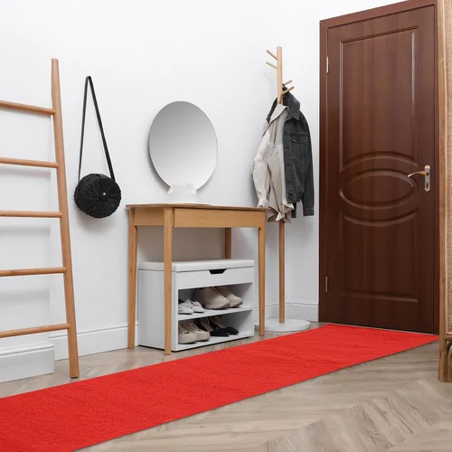 Miniatura 2 de Timgle Alfombra roja de 3 x 10 pies y 0.3 pulgadas de grosor para fiesta, antideslizante, alfombra de cocina, lavable, alfombra roja, decoración
