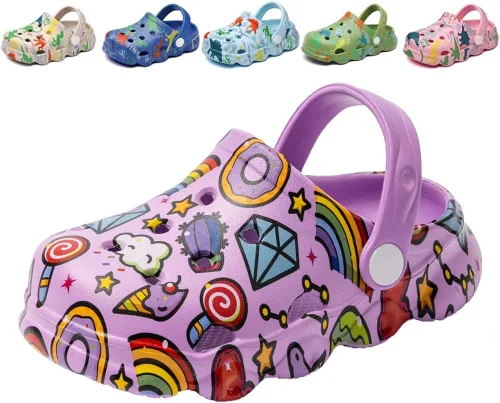 Miniatura 10 de Zuecos para niños, niños y niñas, dinosaurio, antideslizantes, para jardín, playa y piscina, sandalias tipo zuecos, chancletas de dibujos animados