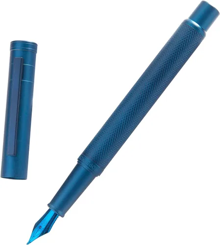 Miniatura 28 de Hongdian Bolígrafo Rollerball Bosque Azul Oscuro con Repuesto de Tinta Negra Schmidt, Diseño Clásico con Estuche de Metal para Firma de Negocios