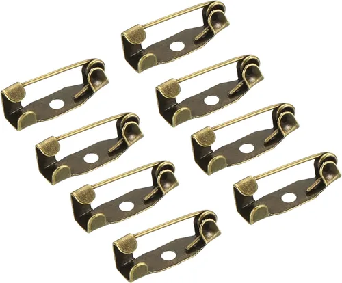 MECCANIXITY 150 pines de barra de seguridad de 0.591 in, broche de cierre para insignias de identificación, tarjetas de nombre, etiquetas de Tono
