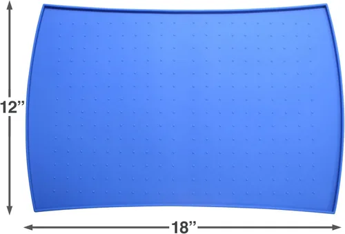 Miniatura 2 de Alfombrilla impermeable PetFusion para comedero de mascotas grande (24" x 16 ") Silicona de grado FDA, higiene superior, no tóxica, varios tamaños