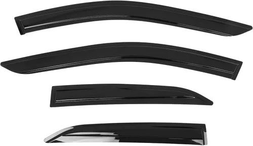 Miniatura 12 de IKON MOTORSPORTS Viseras de ventana de canal compatibles con Toyota Camry 2018-2024, protectores de lluvia acrílicos ahumado/tintados, deflectores