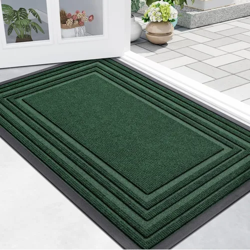 Miniatura 25 de Buganda Tapete para Puerta Delantera Entrada Interior y Exterior, Tapetes de Goma Natural Antideslizantes, Fácil de Limpiar, Perfil Bajo, Atrapa
