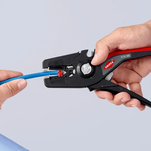 Miniatura 10 de KNIPEX Precistrip16 - Pelacables automático, en blíster, 0,08-16 mm², con ajuste fino, tope de longitud ajustable, pelacables, 12 52 195 SB