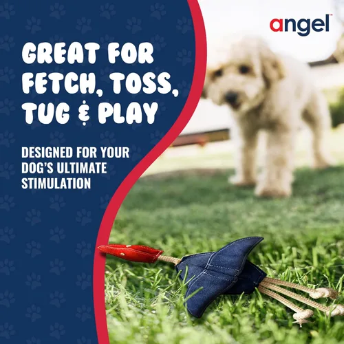 Miniatura 7 de Angel Pet Supplies Loon - Juguete de cuerda natural para perros Juguete duradero para perros Estimulación interactiva y mental Juguetes
