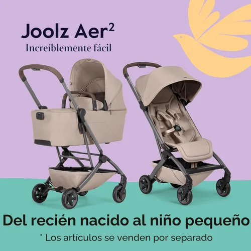 Miniatura 5 de Joolz Aer2 - Cochecito de viaje ligero para bebés y niños pequeños – Cochecito plegable ultracompacto con una sola mano, asiento reclinable, toldo