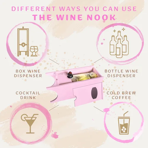 Miniatura 3 de Dispensador de vino decorativo de vacaciones y Navidad, dispensador de bebidas para el día de la madre, soporte de almacenamiento de vino