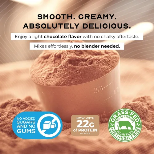 Miniatura 7 de Muscle Feast Polvo concentrado de proteína de suero alimentado con pasto, totalmente natural, sin hormonas, polvo de proteína de suero criado