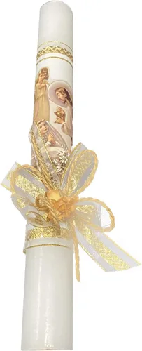 Miniatura 3 de Lito - Juego de velas para niñas, color blanco, para la primera comunión con figurita, color blanco