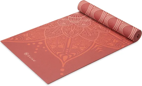 Miniatura 20 de Gaiam tapete de yoga prémium, estampado, extra grueso y antideslizante, de 15/64 pulgadas, para todo tipo de yoga, de pilates y de ejercicios