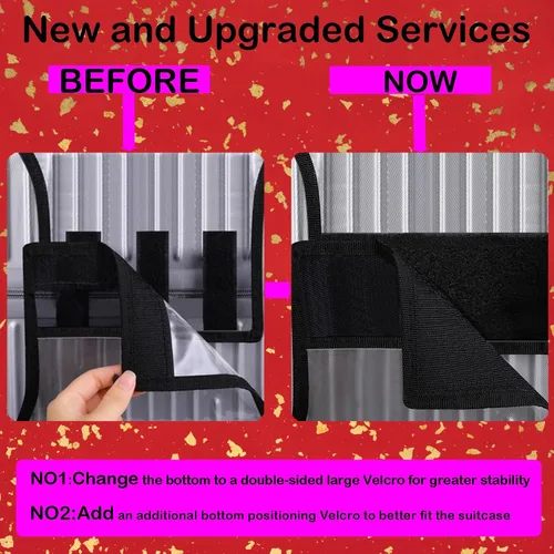 Miniatura 3 de Kinglighten Funda protectora de equipaje de PVC transparente de plástico para maleta, protectores de viaje para equipaje, Transparente, Viajes