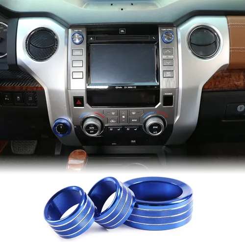 Miniatura 10 de Aunginsy Cubierta de Botón de Interruptor de Aire Acondicionado de Aluminio Compatible con Toyota Tundra 2014-2021, Interruptor de Botón de Control