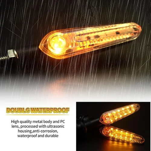 Miniatura 4 de 2 piezas de luces de señal de giro LED de reemplazo para YAMAHA MT07 Tracer 700 XJ6 FZ6 MT09 900 MT10 YZF R1 R3 R6 R6S FZ6 FZ1 FZ Fazer FZ6R FZ07