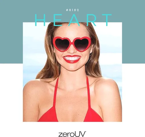 Miniatura 4 de Gafas de sol de gran tamaño con forma de corazón UV400 lindas gafas de moda para mujer 2047in