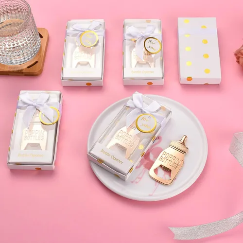 Miniatura 6 de WeddParty - 24 piezas de regalos de devolución para baby shower, suministros de invitados, abrebotellas con forma de abrebotellas, recuerdo de boda