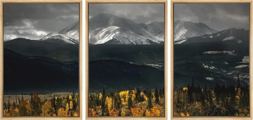 Miniatura 69 de wall26 Lienzo enmarcado para pared, juego de arte de noche estrellada sobre montañas, cielo nocturno tranquilo, naturaleza, desierto, fotografía