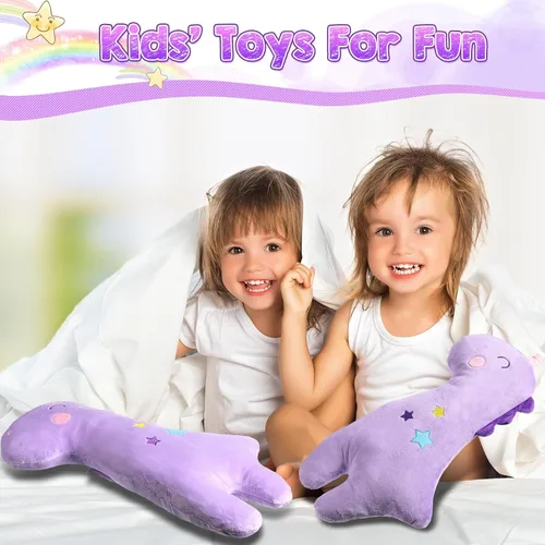Miniatura 5 de Lenwen 2 cojines para cinturón de seguridad para niños, almohada de viaje suave para hombro y cuello, funda para cinturón de seguridad de automóvil