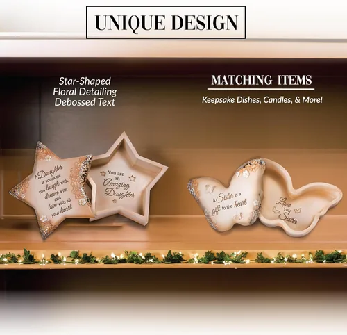 Miniatura 4 de Pavilion Gift Company 19085 - Caja de recuerdos para hija, 3-3/4 x 4 pulgadas, color beige