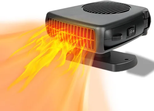 Miniatura 8 de Calentador de coche, calentador de coche portátil de 12 V 200 W que se conecta al encendedor de cigarrillos, descongelador para parabrisas