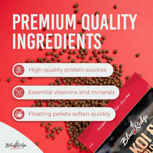 Miniatura 4 de Blue Ridge comida para peces Koi 2 libras - Fórmula de crecimiento mini para peces Koi, comida para peces dorados, comida premium para peces