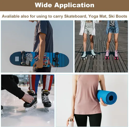 Miniatura 6 de Cosmos Correa ajustable para patinaje de patinaje, correa de portador de botas de esquí, correa de hombro para patines de hielo