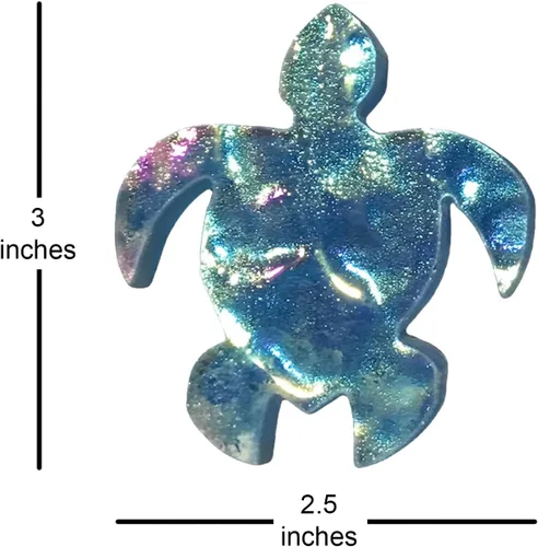 Miniatura 2 de Aquatic Custom Tile Mosaico de cristal de tortuga para piscina (3 pulgadas, azul profundo) (paquete de 3)