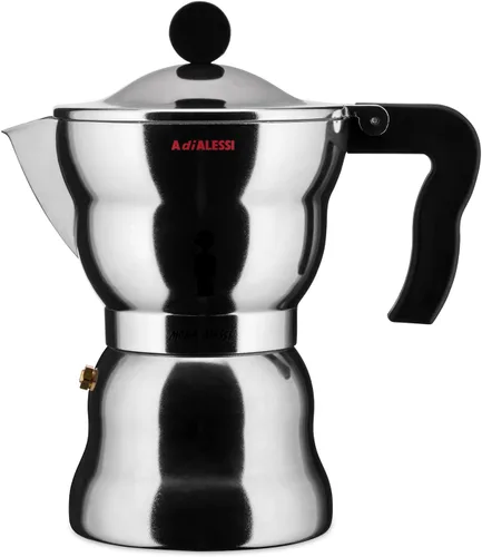 Miniatura 7 de Alessi AAM33/1 - Máquina de café expreso, resina de aluminio y termoplástica, 1 taza, mango negro