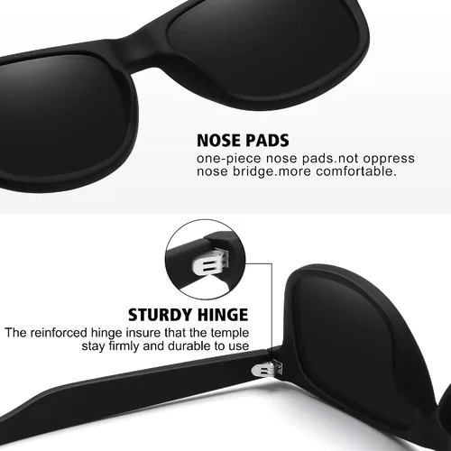Miniatura 132 de MEETSUN Polarized Sunglasses for Women Men Classic Retro Square Frame Driving Sun Glasses UV Protection
