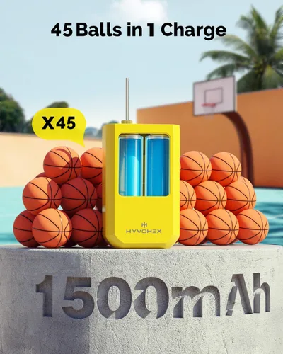 Miniatura 3 de Bomba de Aire para Pelotas Deportivas, Bomba de Baloncesto Eléctrica Portátil con Inflado Ultra Rápido, con Pantalla LED Digital, Bomba de Aire