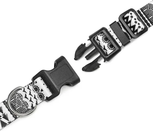 Miniatura 65 de Mercano Collar ajustable para perro, patrones de diseño especial, nailon suave, cómodo y resistente, collar para mascotas para perros pequeños