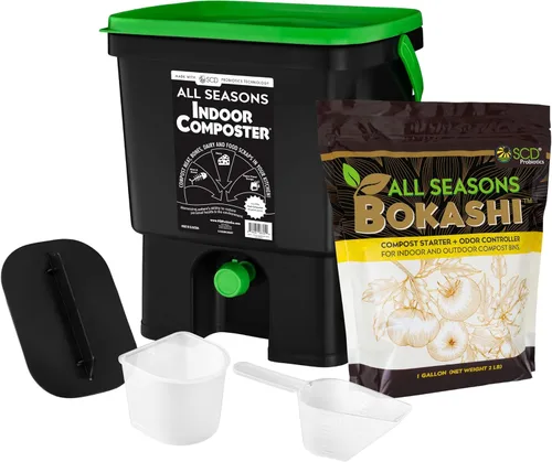 Miniatura 9 de Kit de inicio para Compostera de interior All Seasons - Dos cubos de compostaje de tamaño familiar para encimera de cocina y Bokashi Bran Starter 5
