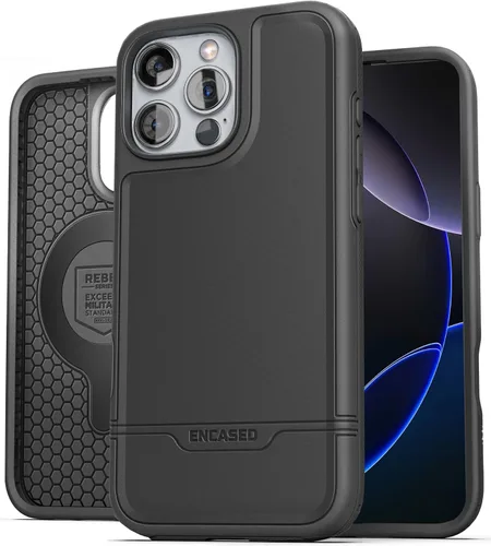 Miniatura 18 de ENCASED Funda a prueba de golpes compatible con iPhone 14, funda ultra protectora resistente para teléfono, serie Rebel (negro)