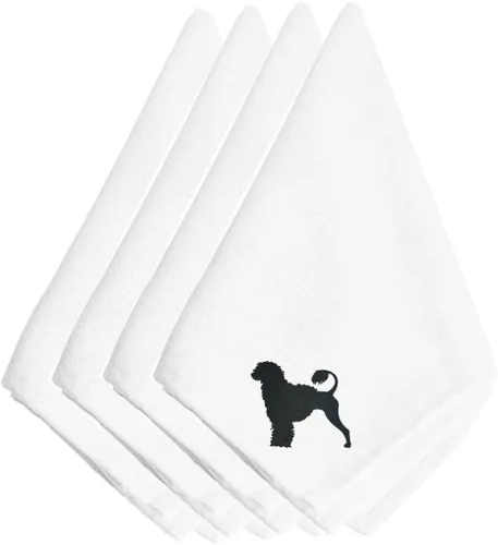 Miniatura 44 de Caroline's Treasures BB3448NPKE Affenpinscher - Juego de 4 servilletas bordadas, lavables, suaves, duraderas, servilletas de mesa para hotel