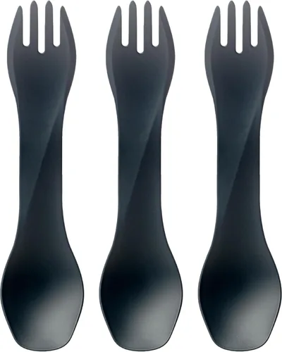 Miniatura 19 de humangear GoBites Uno Mini - Juego de 3 utensilios de viaje y campamento, utensilios de comedor portátiles y compactos, material seguro