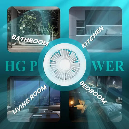 Miniatura 9 de HG Power - Ventilador de escape de baño de 4 pulgadas, ventilador de ventana reversible de 2 vías con control remoto, 3 velocidades 2300RPM de bajo