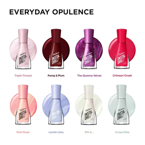 Miniatura 9 de Sally Hansen Insta-Dri Esmalte de uñas Secado rápido, larga duración, brillo sin vetas Semi-opaco, brillo 61 Silk es... Color de uñas 61