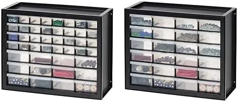 Miniatura 2 de IRIS USA, Inc. DPC-64 64 Gabinete de piezas de cajones y hardware, negro DPC-44 44 piezas de cajones y gabinete de hardware, negro